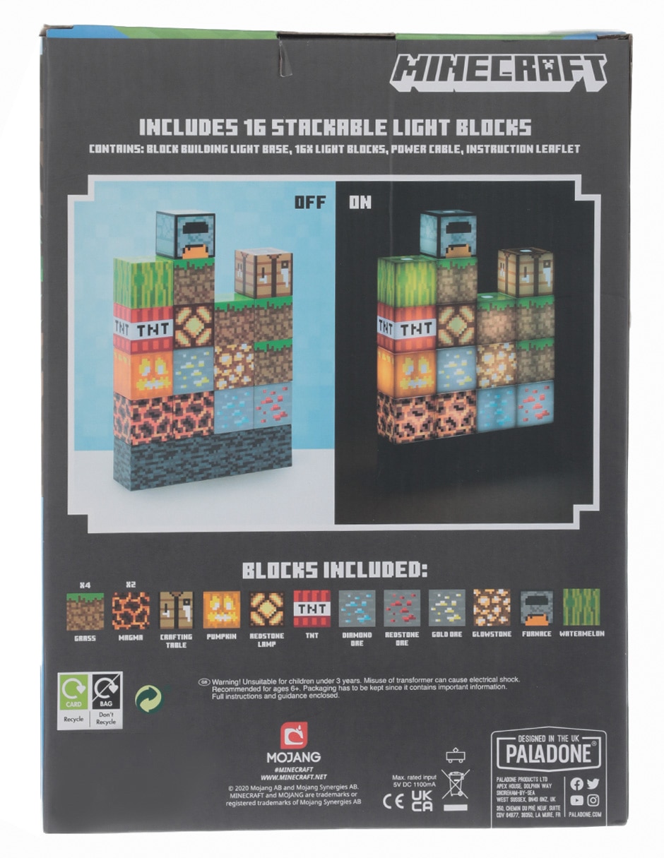 Lámpara Minecraft led Block Building Light
