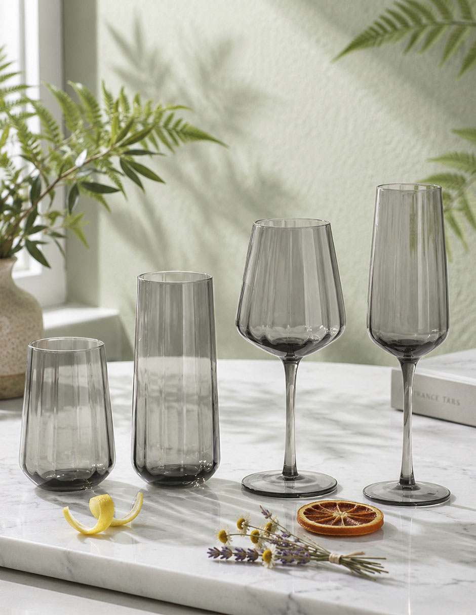 Vaso para agua tempo de vidrio