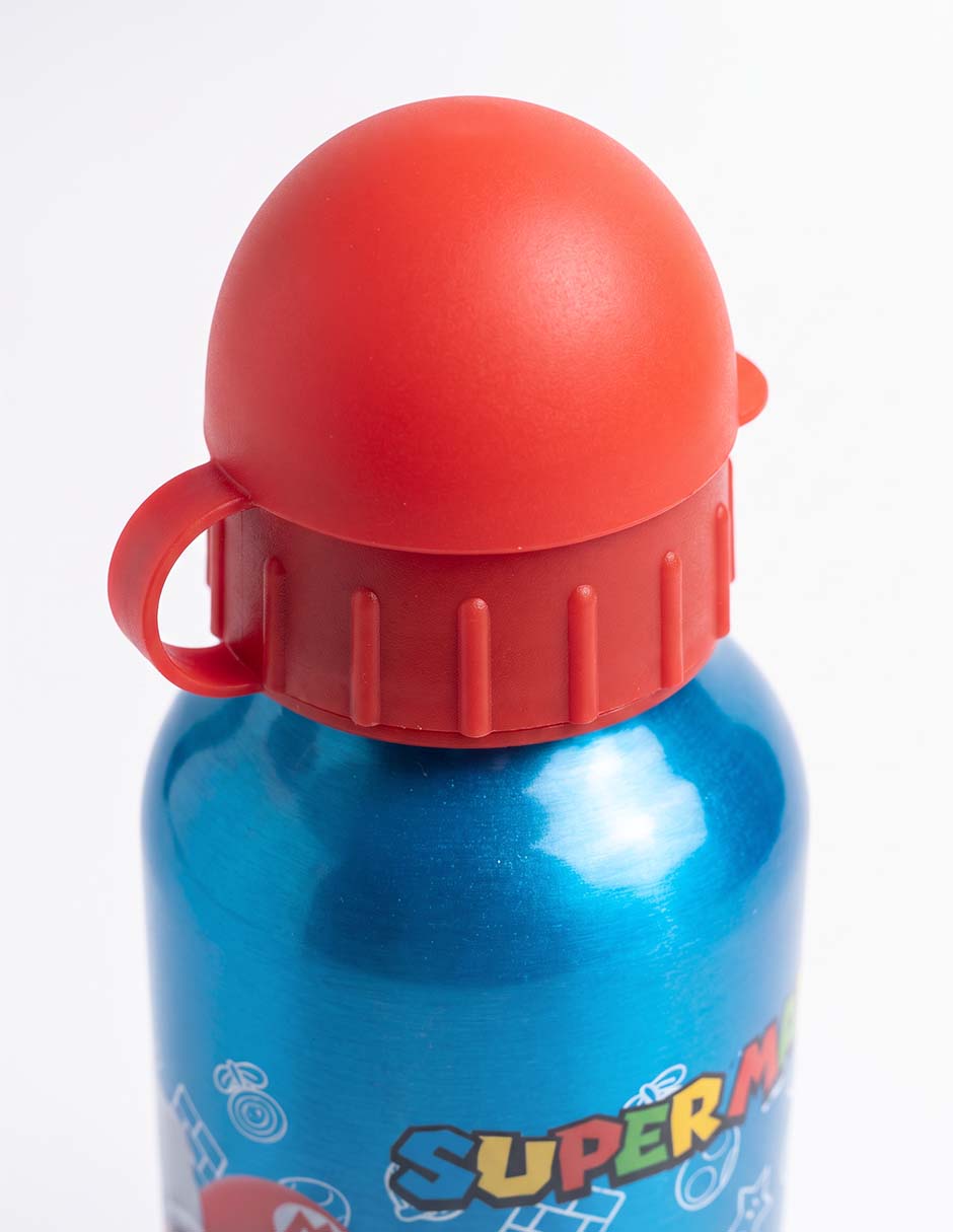 Botella de agua mario bross super nintendo con tapa push pull 530 ml 2