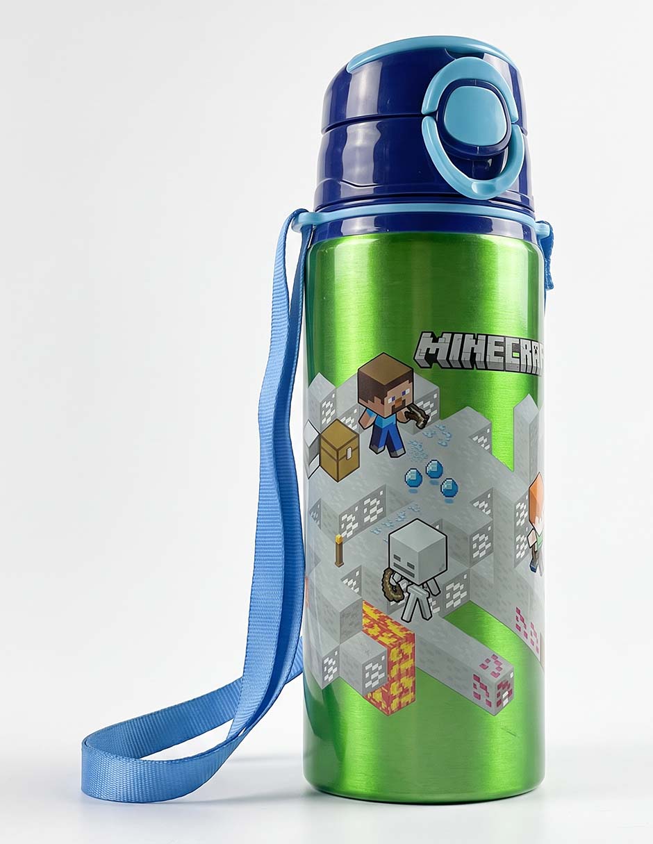 Botella de agua minecraf de acero inoxidable con tapa flip top 730 ml Botella de agua minecraf de acero inoxidable con tapa flip top 730 ml
