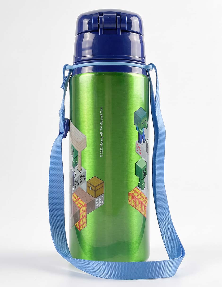 Botella de agua minecraf de acero inoxidable con tapa flip top 730 ml 2