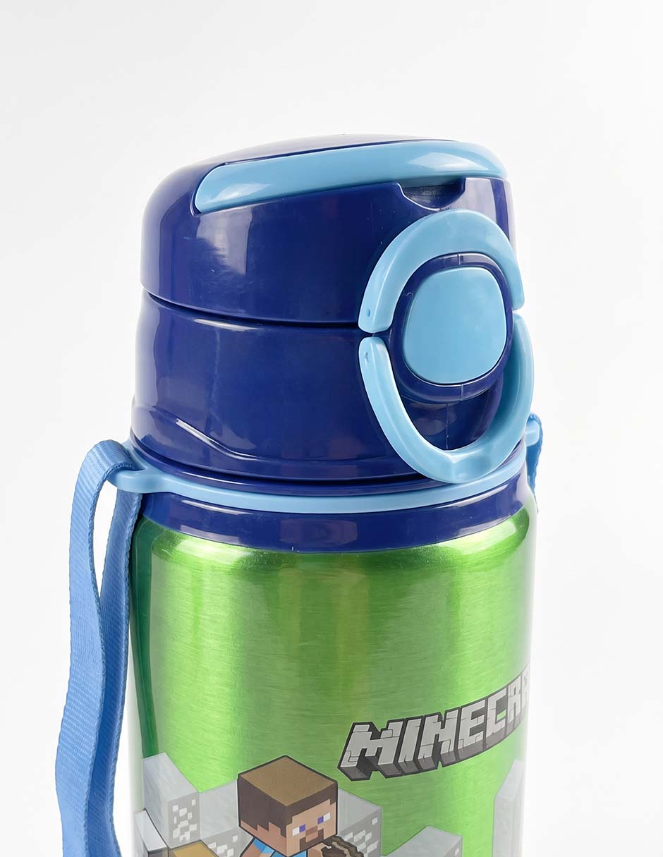 Botella de agua minecraf de acero inoxidable con tapa flip top 730 ml 3