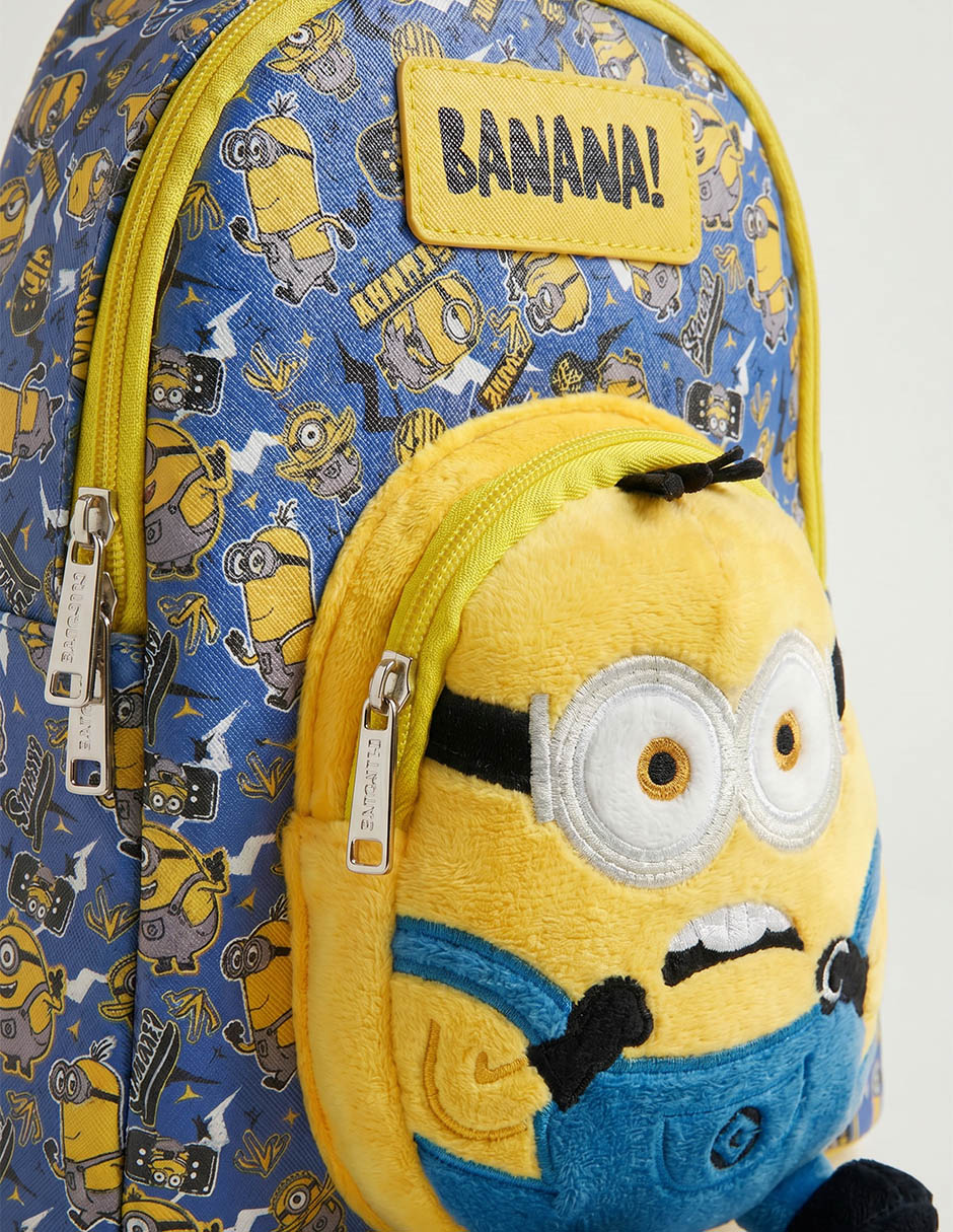 Mochila escolar minions para niño
