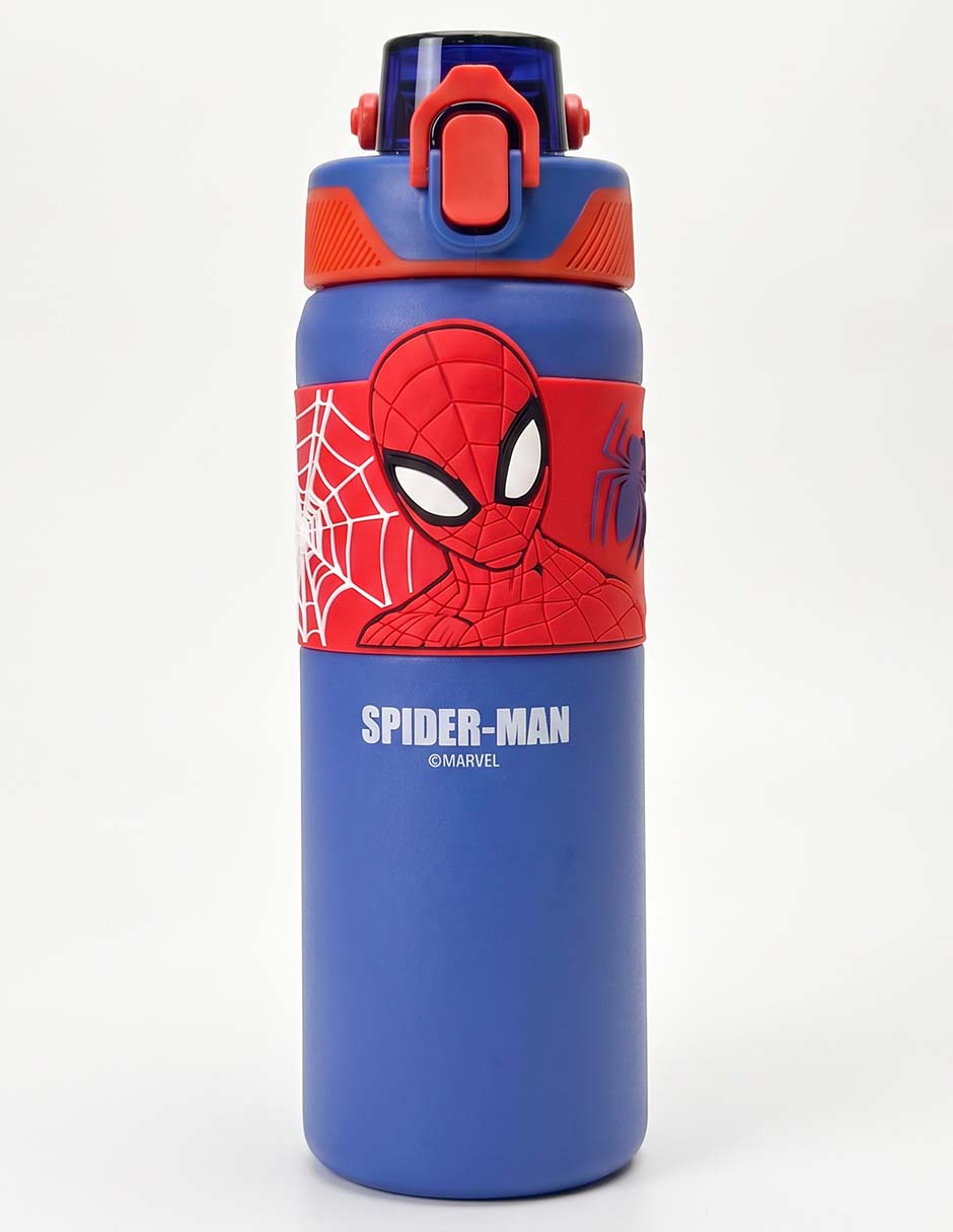 Termo de acero inoxidable Spider Man con tapa rosca 500 ml